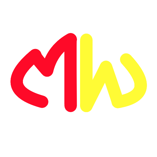 Mが赤とWは黄色のロゴマーク